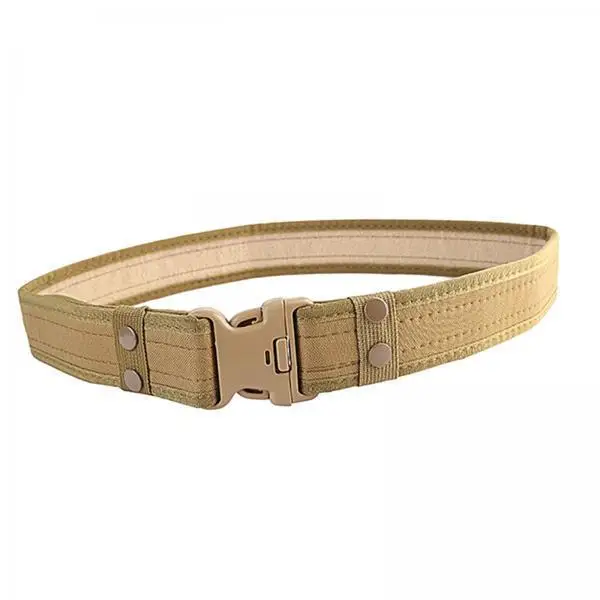 Nylon Belt for Men Adjustable Outer Webbing Waist Belt with Durable Buckle for Hunting Sports and Work