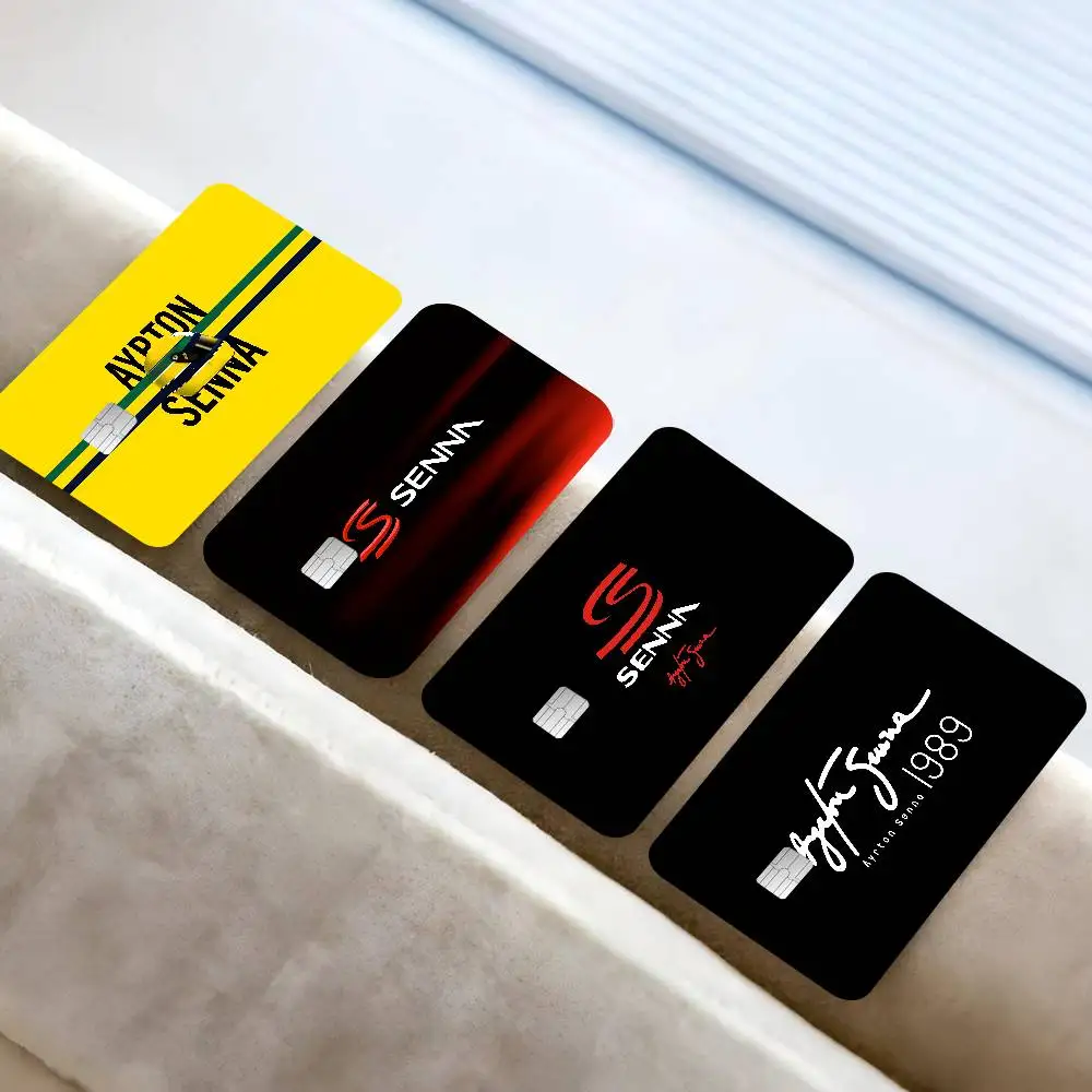 A-Ayrton S-Senna Logo Poker Sticker Film Tape Skin For Credit Card Debit Card Cartoon Waterproof Stickers Small Chip