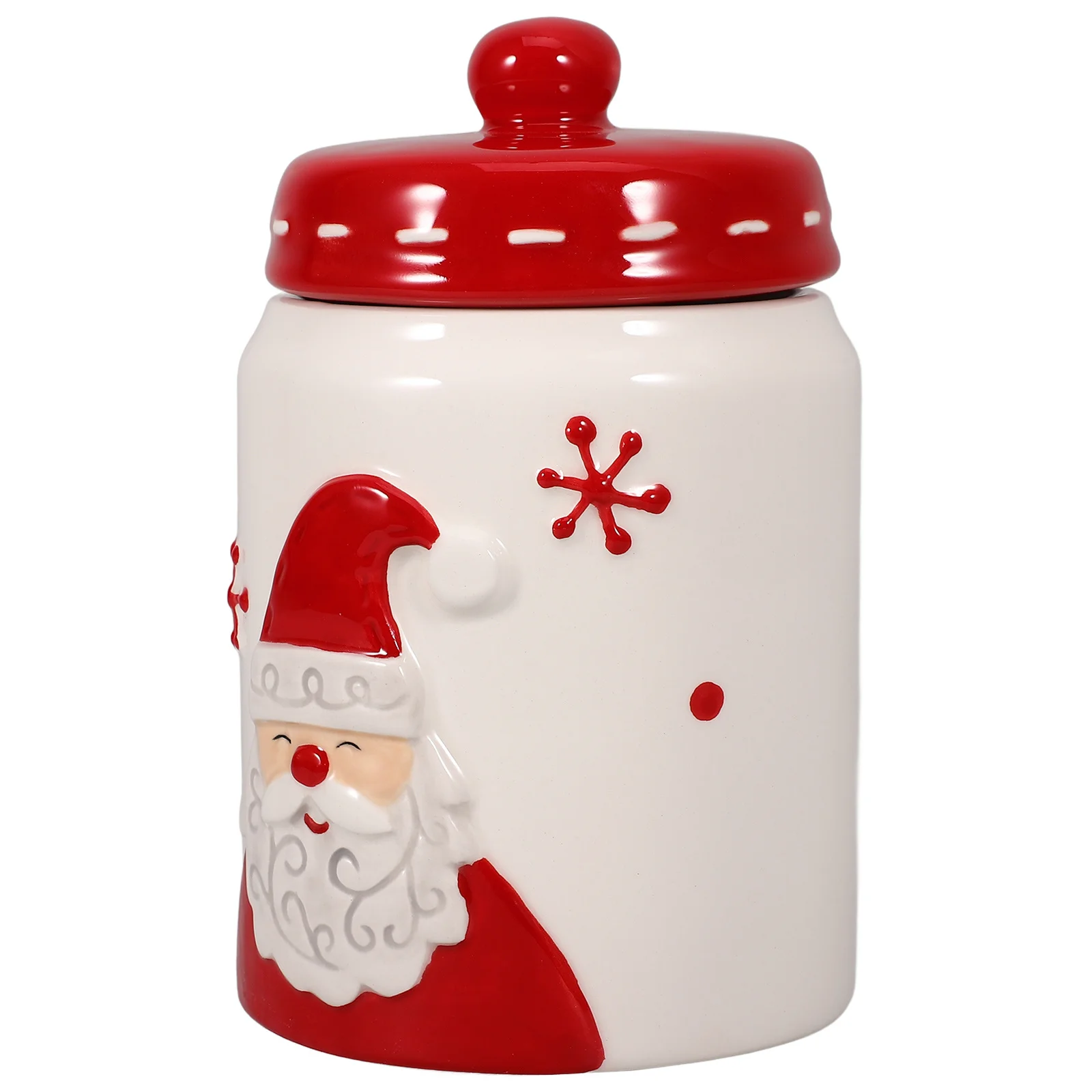 

Ceramic Kitchen Storage Jar Fruit Coffee Bean Container with Lid Snacks Canisters