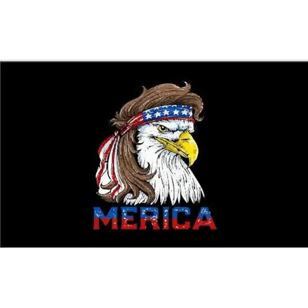 CUSTOM Eagle FLAG WITH MERICA 90x150cm for PARTY Decoration CLUB BANNER