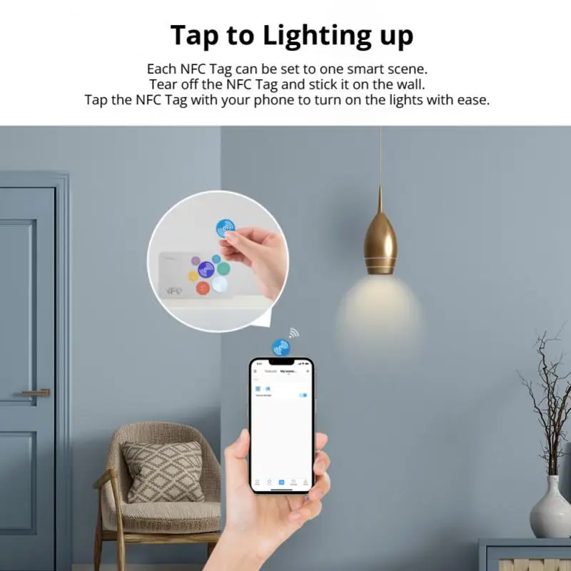 SONOFF NFC Tag Smart Home EWeLink 215 Chip 540 Bytes Smart Tags Shortcuts Tap To Trigger Smart Scene For NFC-enabled Phones