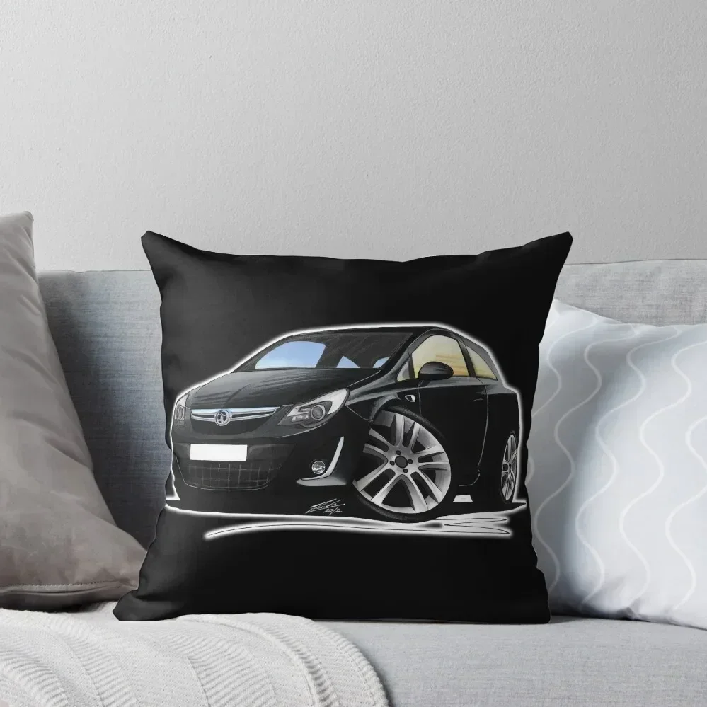 Vauxhall Corsa D (Facelift) Black Throw Pillow Pillow Cases Decorative Embroidered Cushion Cover pillow