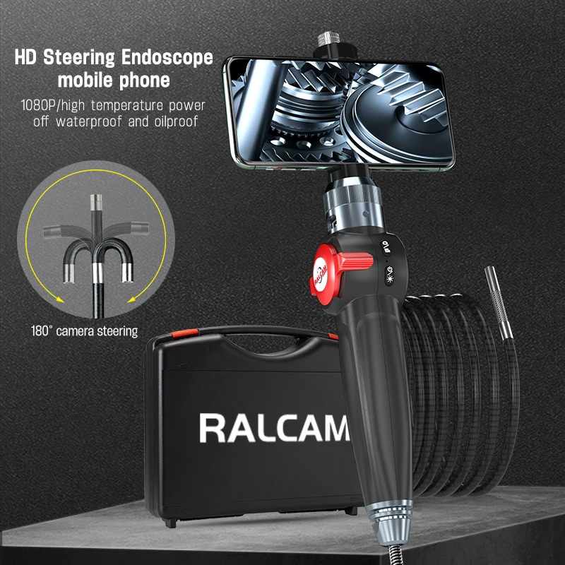 Ralcam H406A Borescope Industrial Portable Endoscope Camera With Android and IOS Dual Systems,Car Borescope