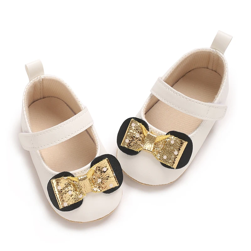 Baby Girl Cute Bow Shoes Spring Autumn Toddlers Prewalkers White Cotton Baptism Shoes Infant Soft Bottom First Walkers 0-18M