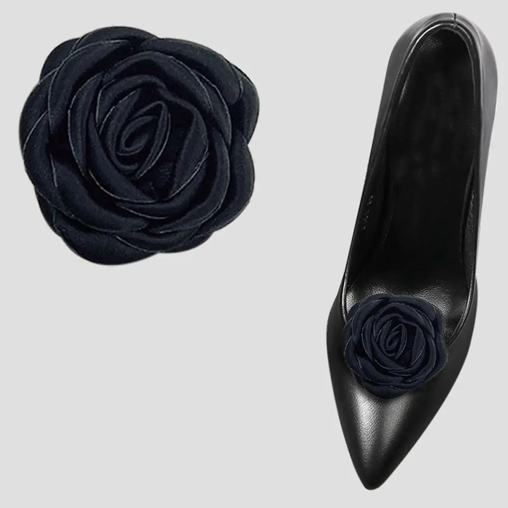 2 قطعة إكسسوارات عالية الكعب للنساء مشبك حذاء العروس زهرة ناعمة مشبك ساحر زينة الأحذية