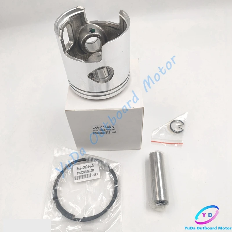 346-00004-0 Piston Set for Tohatsu Nissan Mercury 25HP 30HP 346-00004 Outer Diameter:68.50MM 346-00004-0 346-00004 2T Boat Motor