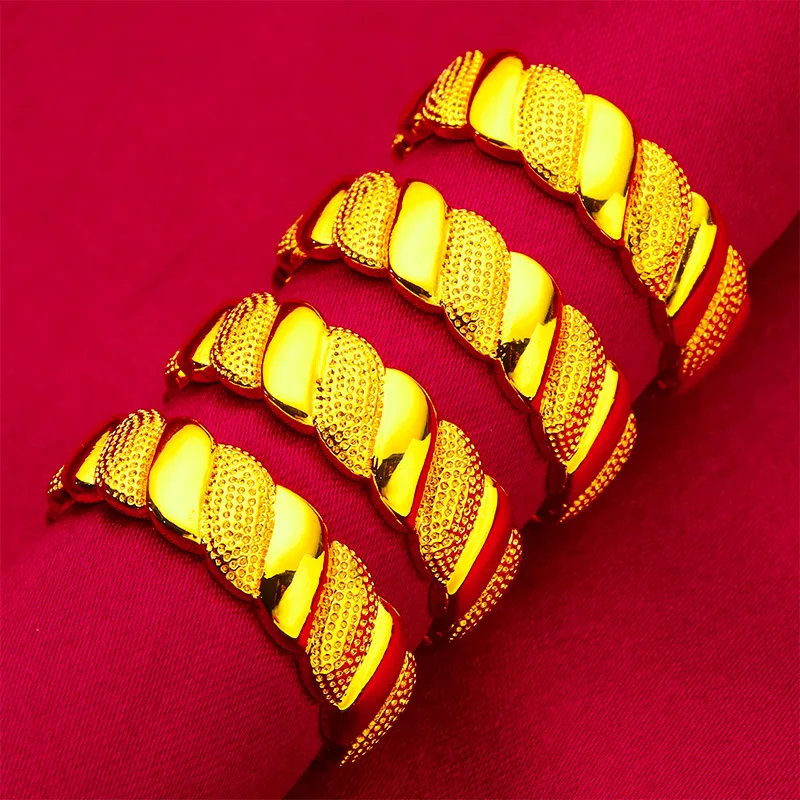 

Twist Ring 24K Gold AU999 Unisex - Unique twist design, high-purity gold, versatile, a retro gold accessory for all