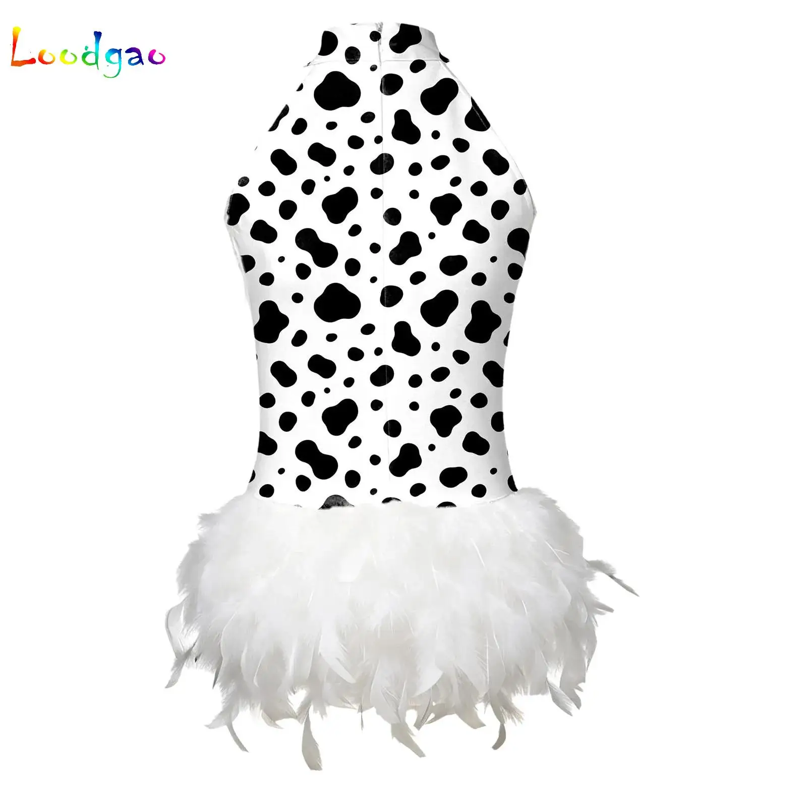 Girls Dalmatian Halloween Costume Polka Dot Dog Kids Cute Cave Native America Princess Bodysuit Leotard Dresses Fancy Dress Up