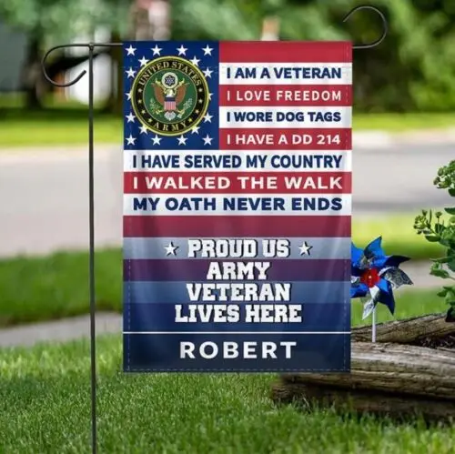 Veteran Flag Double Sides House Flag Garden Flag