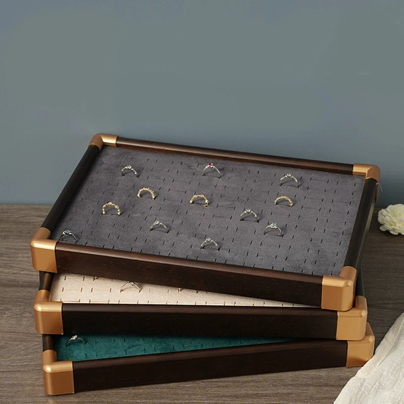 

Модный 100-слотовый лоток для колец, большая емкость, пара колец, серьги-гвоздики, запонки, стеллаж для хранения, органайзер для ювелирных изделий