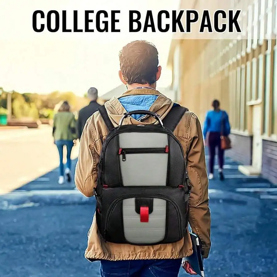 

Large Water Resistant Laptop Backpack For Men Women Fits 17 Inch Computer College Travel Business Bag