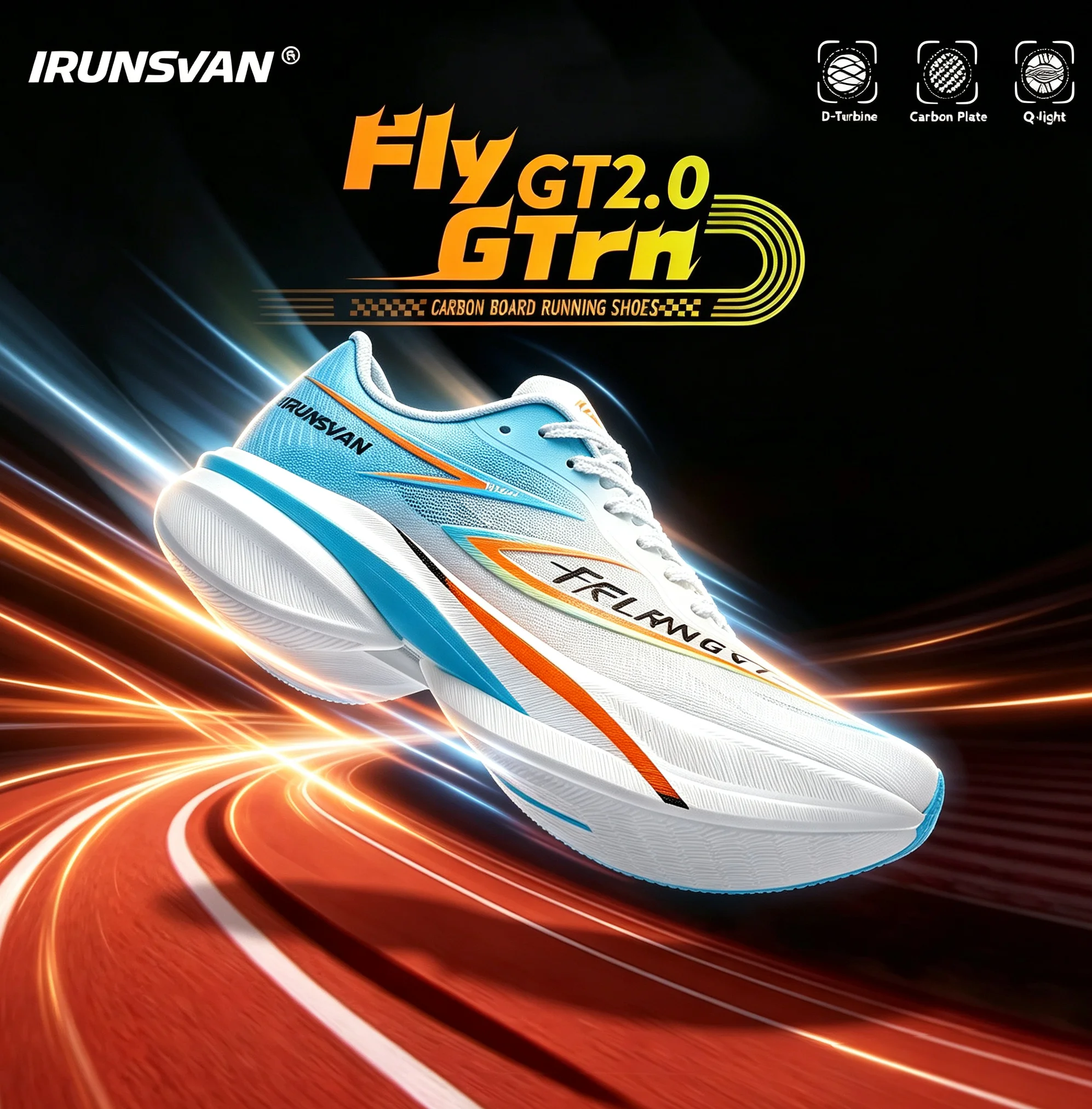 IRUNSVAN Unisex Training Running Shoes Full-Length Carbon Plate Antibacterial Shock Absorbing Speed Boost 106