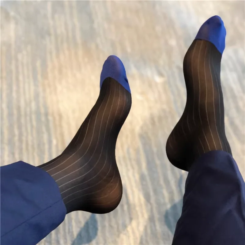 

Men's Sexy Sheer Socks Gifts For Men Business Wear Exotic Formal Wear Socks Men Fasion Male Transparent Business Dress Socks