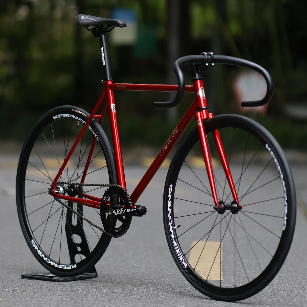 TSUNAMI Fixed Gear Bike SNM4130 CR-MO Steel Frame Single Speed Fixie Flip-flop Bicycle For Daily Commuting Parts Customizable