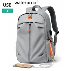 For Men 2023 Multifunctional Business Notebook Backpack USB Charging Waterproof Film Men's Backbag Casual Bag