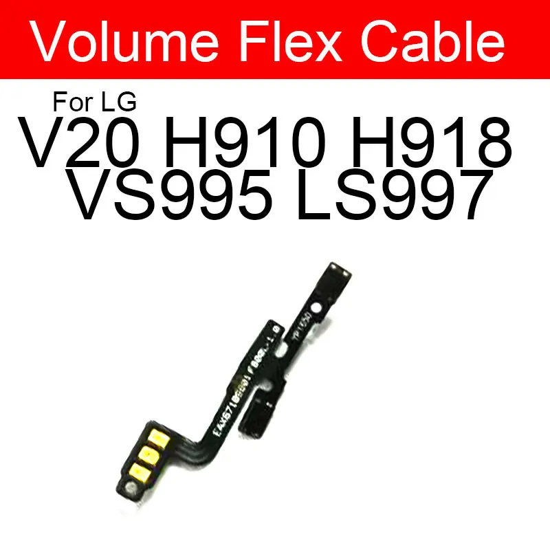 Up Down Volume Power Side Button Flex Cable For LG V10 V20 V30 V35 V40 V50 V50S Power On Off Control Volume Flex Ribbon