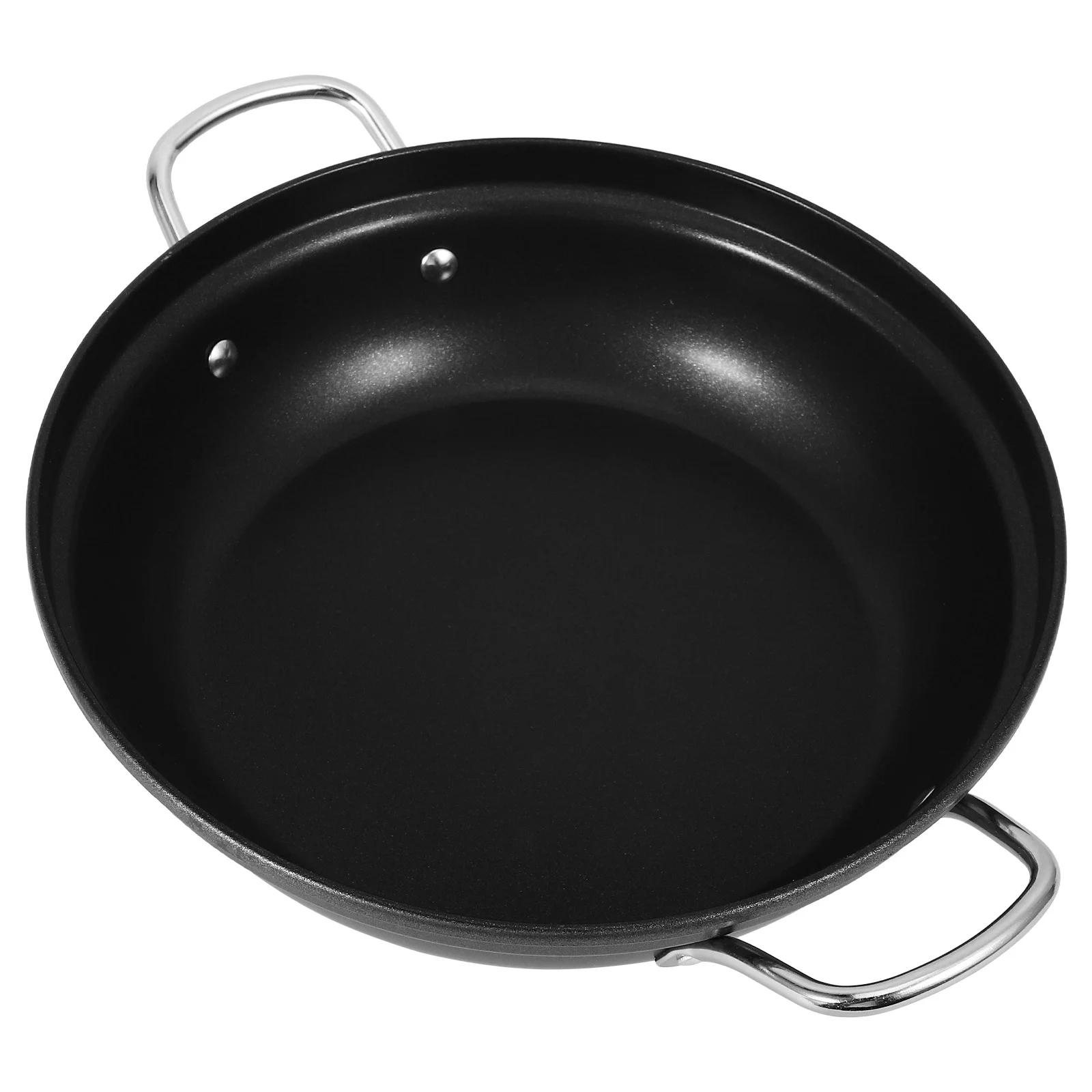 

28cm Iron Hot Pot Heat Resistant Cooking Wok Non Rust Large Capacity Small Hot Pot Seafood Pan Kitchen Equipment