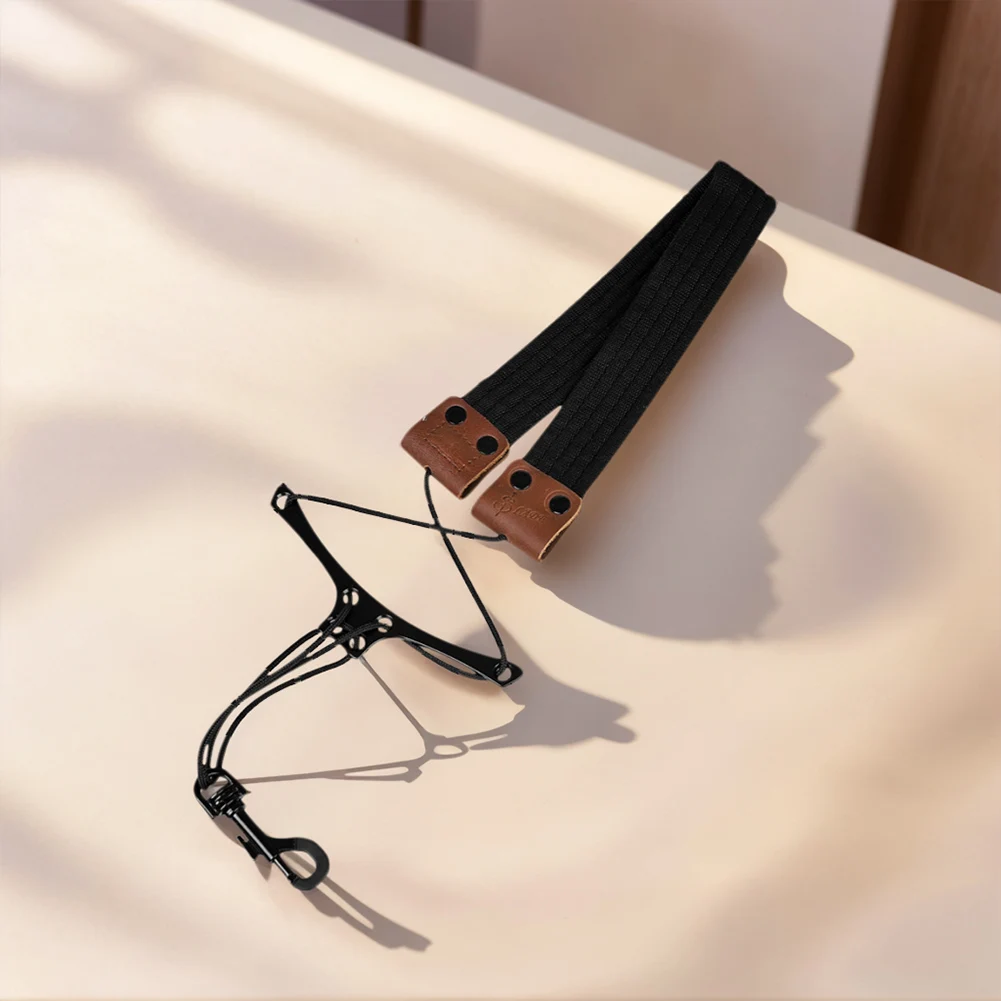 サックスネックストラップ レザーサックスハーネス 調節可能なパッド入りサックスネックストラップ アルト テナー バリトン ソプラノ用