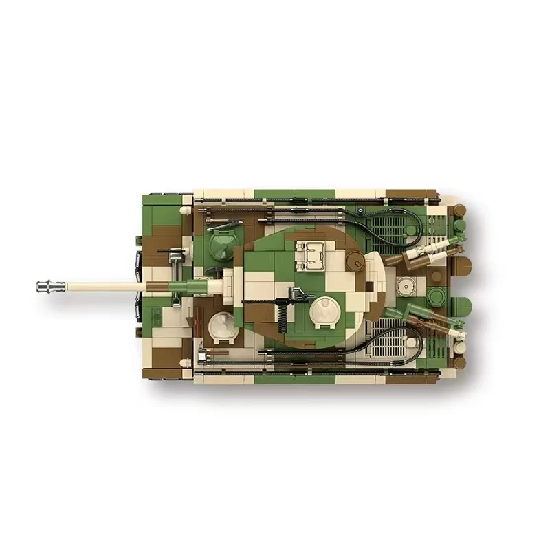 QUANGUAN 100244 WW2 Tiger King Tank (Early Form) Building Blocks Military Soldier Weapons Bricks Model Kids Toys 2276PCS