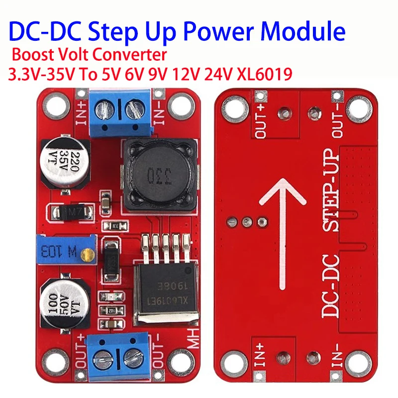 1 шт. XL6019 DC-DC повышающий модуль питания DC-DC повышающий преобразователь напряжения регулируемый выход 3 В-40 В до 5 В-45 В источник питания