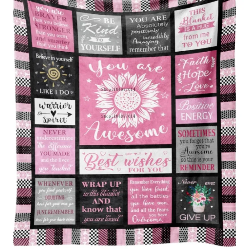 احصل على هدية جيدة قريباً للنساء بعد الجراحة، ملهمة/تحفيزية/تشجيعة/بطانية هدية رائعة للنساء