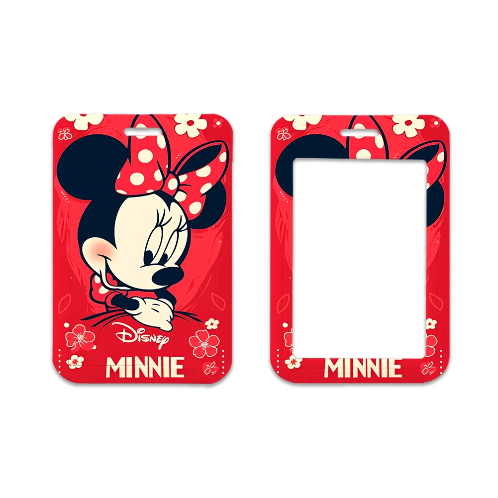

Disney Lanyards Minnie Mouse ID Card Holders Door Pass Card Case Hanging Rope Badge Holder Neck Strap Card Badge Gift