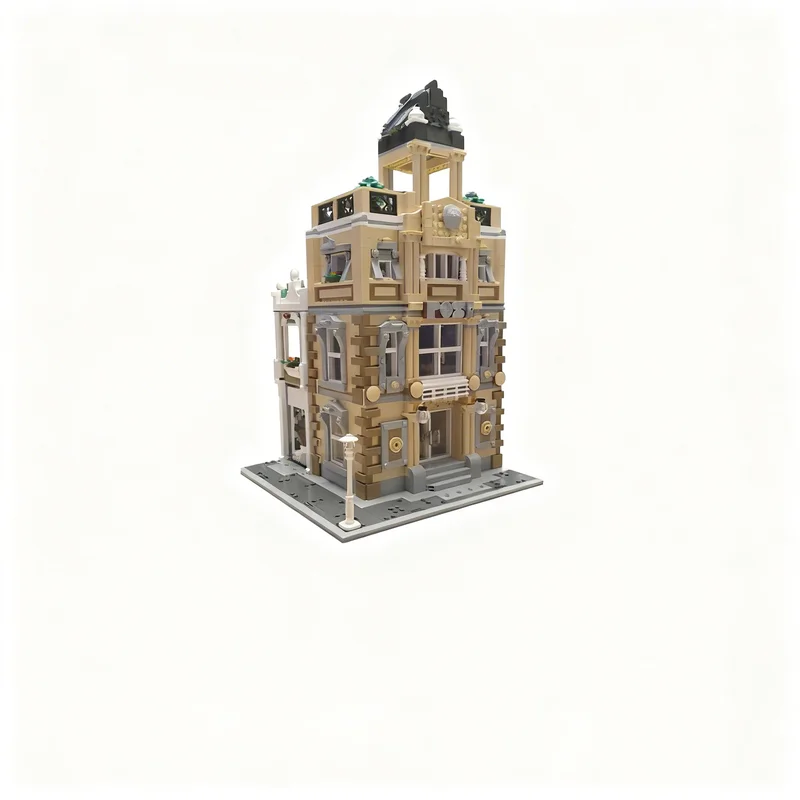 2924pcs MOC Modular Buildings Post Office - Police Station Alternate Build Model Building Blocks Birthday Education Craft Brick