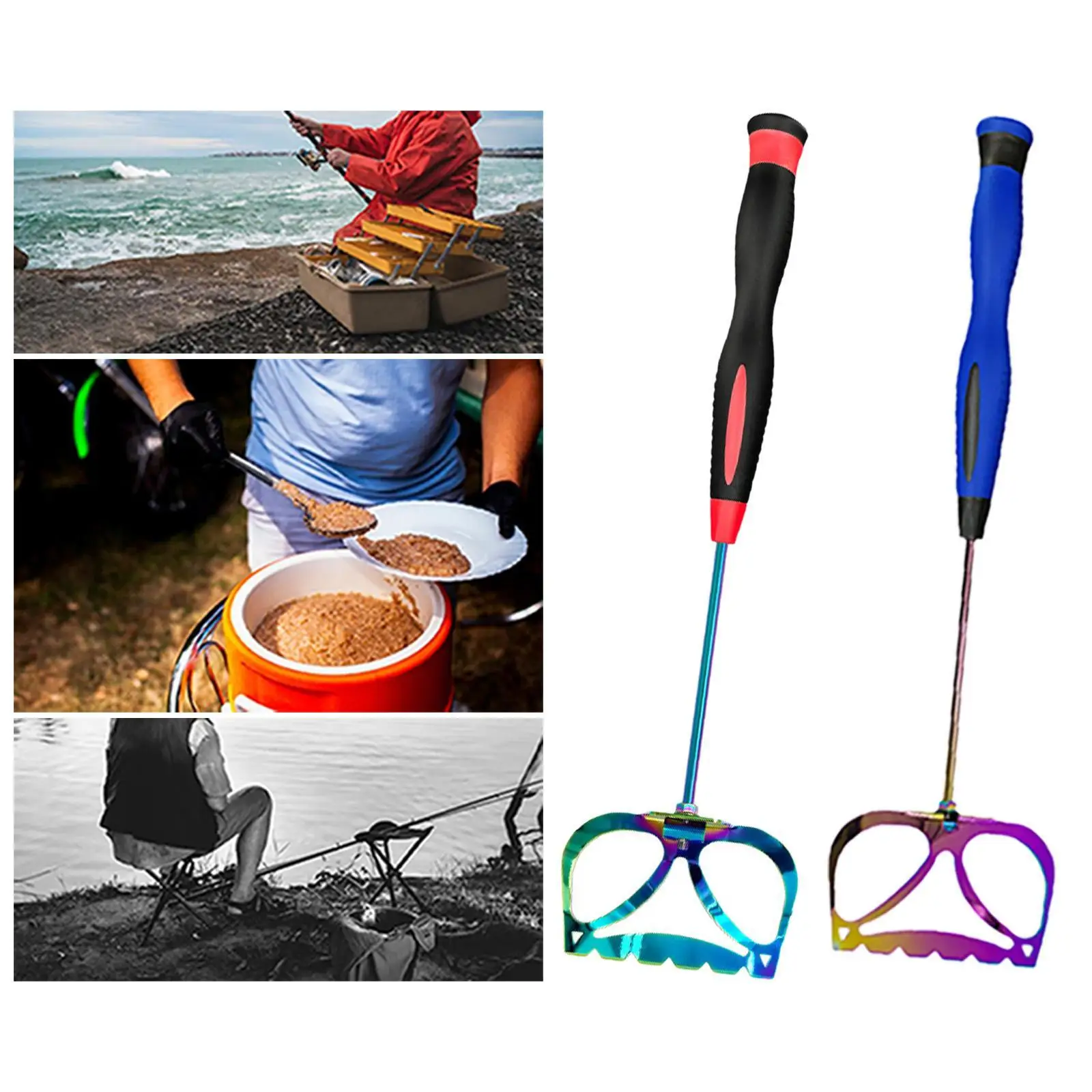 

Fishing Lures Scoop for Breaking Shrimp Brick Non Slip Handle Convenient Portable Shrimp Brick Scoop Practical Fishing Lure Tool