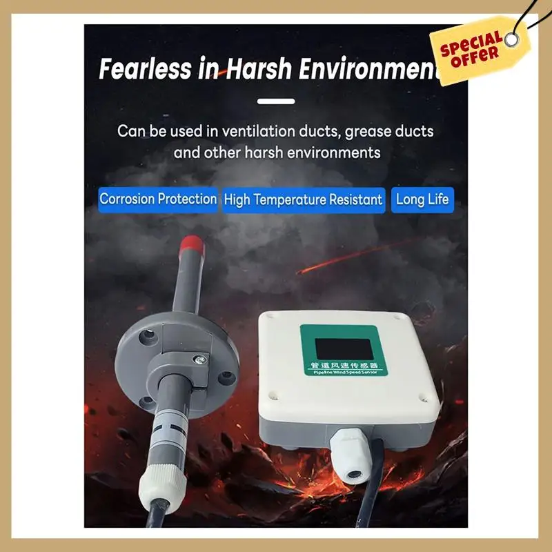 0-30 м/с трубы датчик скорости ветра 0-10 В высокоточный сантехнический детектор для измерения объема скорости воздуха передатчики простой в использовании
