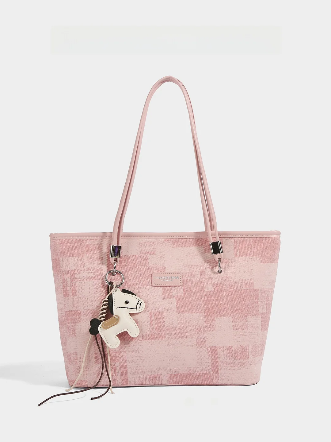 

Deluxe CharlieKitty Tote Bag Women's Shoulder Handbag Square Shape PU Leather Small Size Spring 2026 Fashion Element Sewing Line