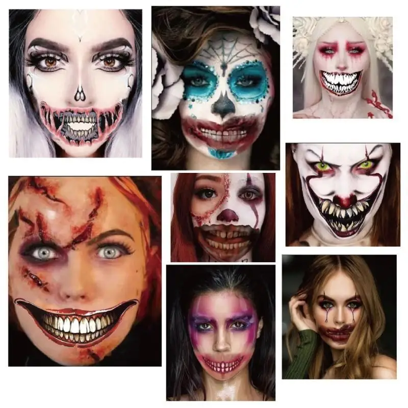 39BD 1SET HALLOWEEN TEMPORARIO TATTOOTO, HORROr FINCIVI BUNCHIE, ASSSOTTO TAWATO ADATTO ALLOUTO HALLOWEEN TEMA TEMA