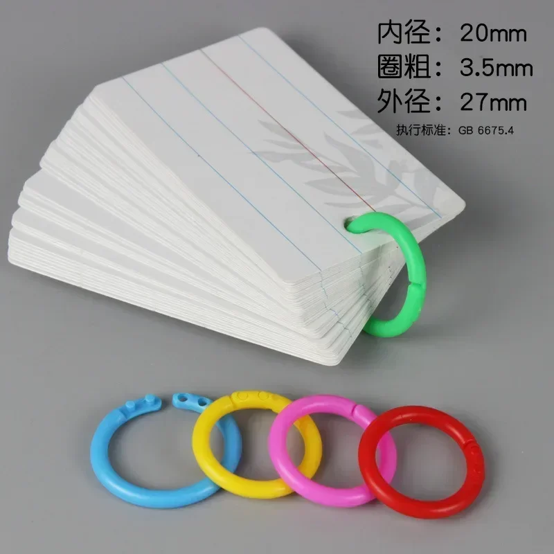 

50Pcs/Bag Plastic Colors Ring Binder 20mm DIY Albums Loose-leaf Book Hoops Opening Office Binding Supplie Photo Album