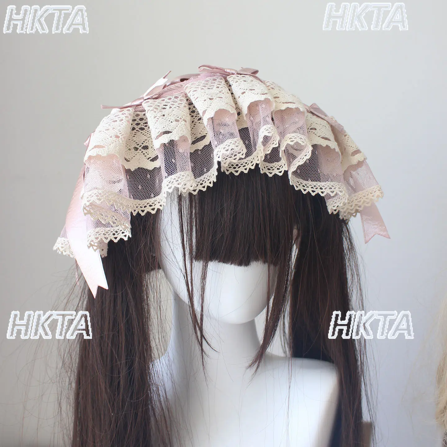 Ribbon Handmade Small Things Lolita Elegant Cotton Lace Bow Headband Headgear Sweet Cute Oversleeve Apparel Accessories Women