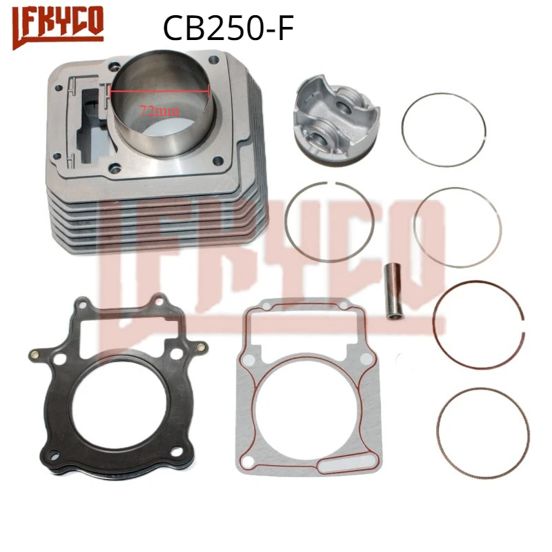 72mm Engine Cylinder 250CC Piston Gasket Kit Motor for Honda CB250F CPS250 Motoblock Pit Pro Dirt Bike Motorcycle Equipment Part