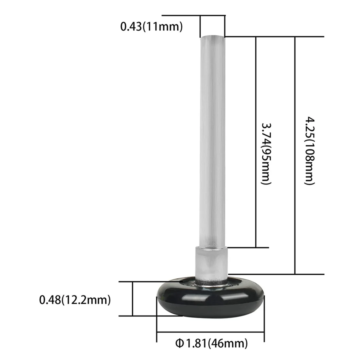 AAA87 10 Pack Black 2inch Nylon Garage Door Roller 4inch Stem, Use 6200- Double Seals Precision Bearings