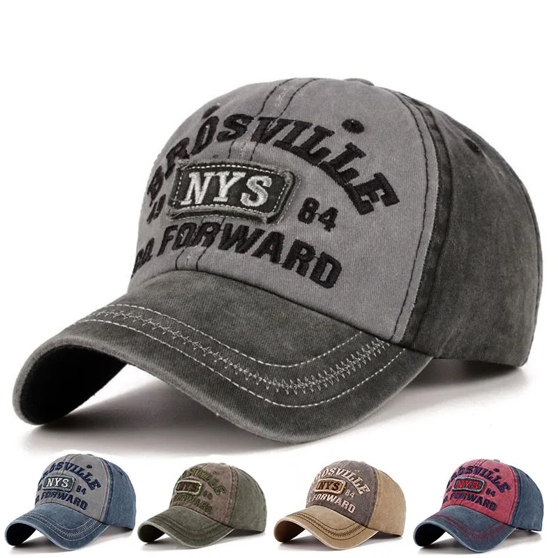 New Style Embroidered Outdoor Sports Baseball Cap For Men, Casual Versatile Distressed Embroidered Cap For Womenins