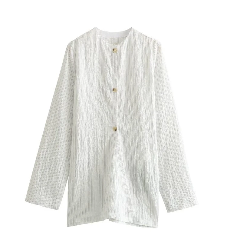 Ele Damen Loose Casual Round Ne Plissee IRT Herbst Winter New Sle Vielseitig Faionable Long Sve Standlänge