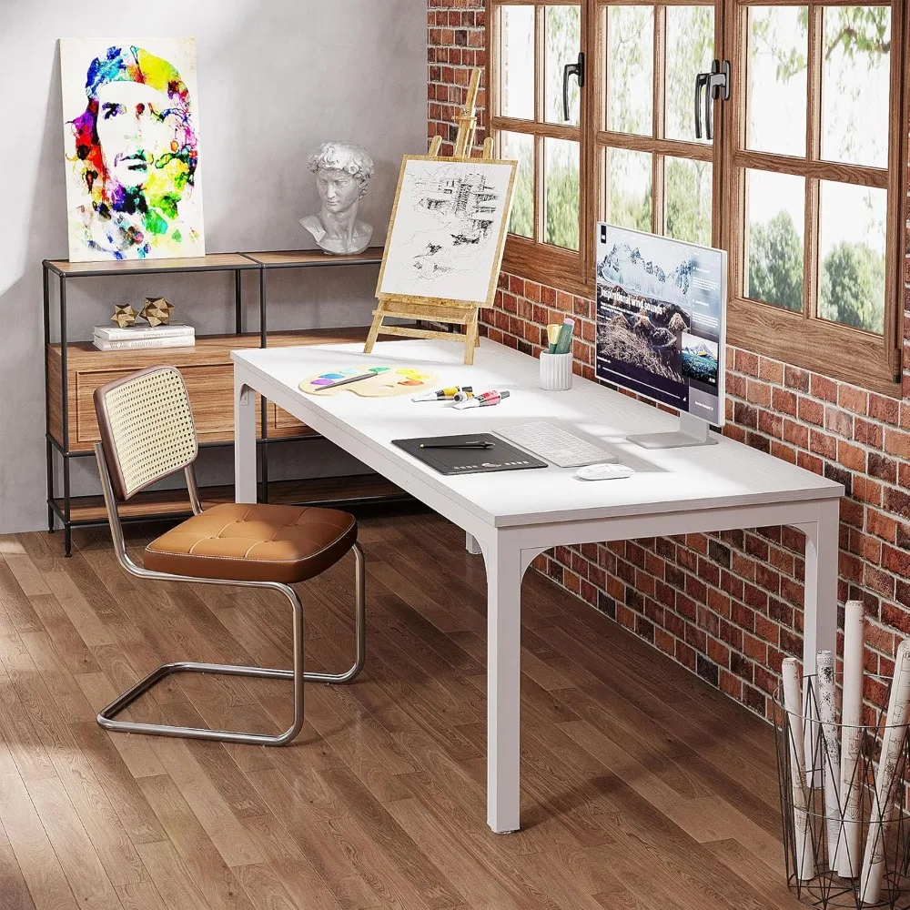 

2-Person Home Office Desk, 78.7" Extra Long Computer Desk, Double Workstation for Home Office, Work Desk, Customized