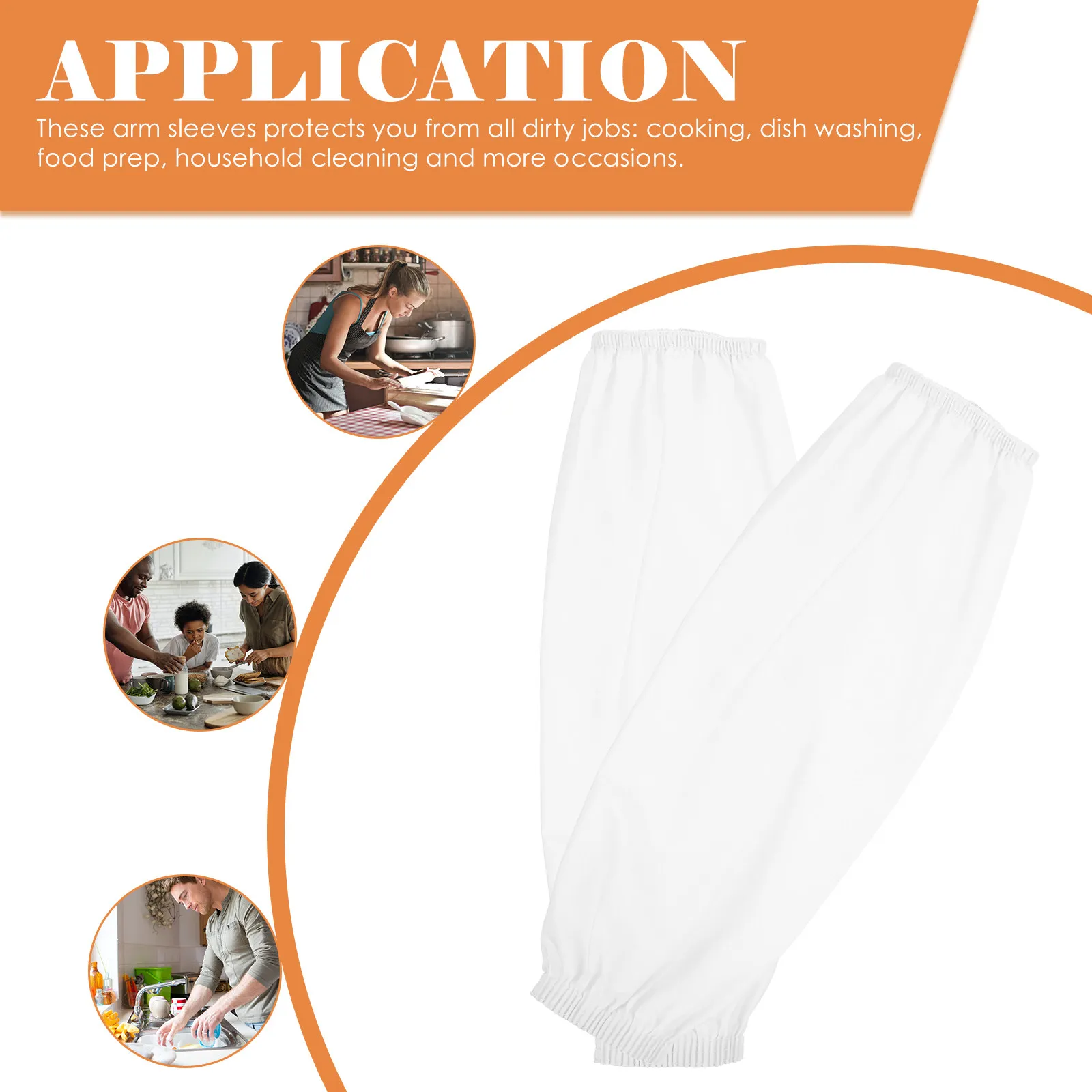 

4Pairs Waterproof Arm Sleeves Oilproof Oversleeves Multi-Purpose Forearm Sleeve Covers for Cooking Dishwashing Household Use