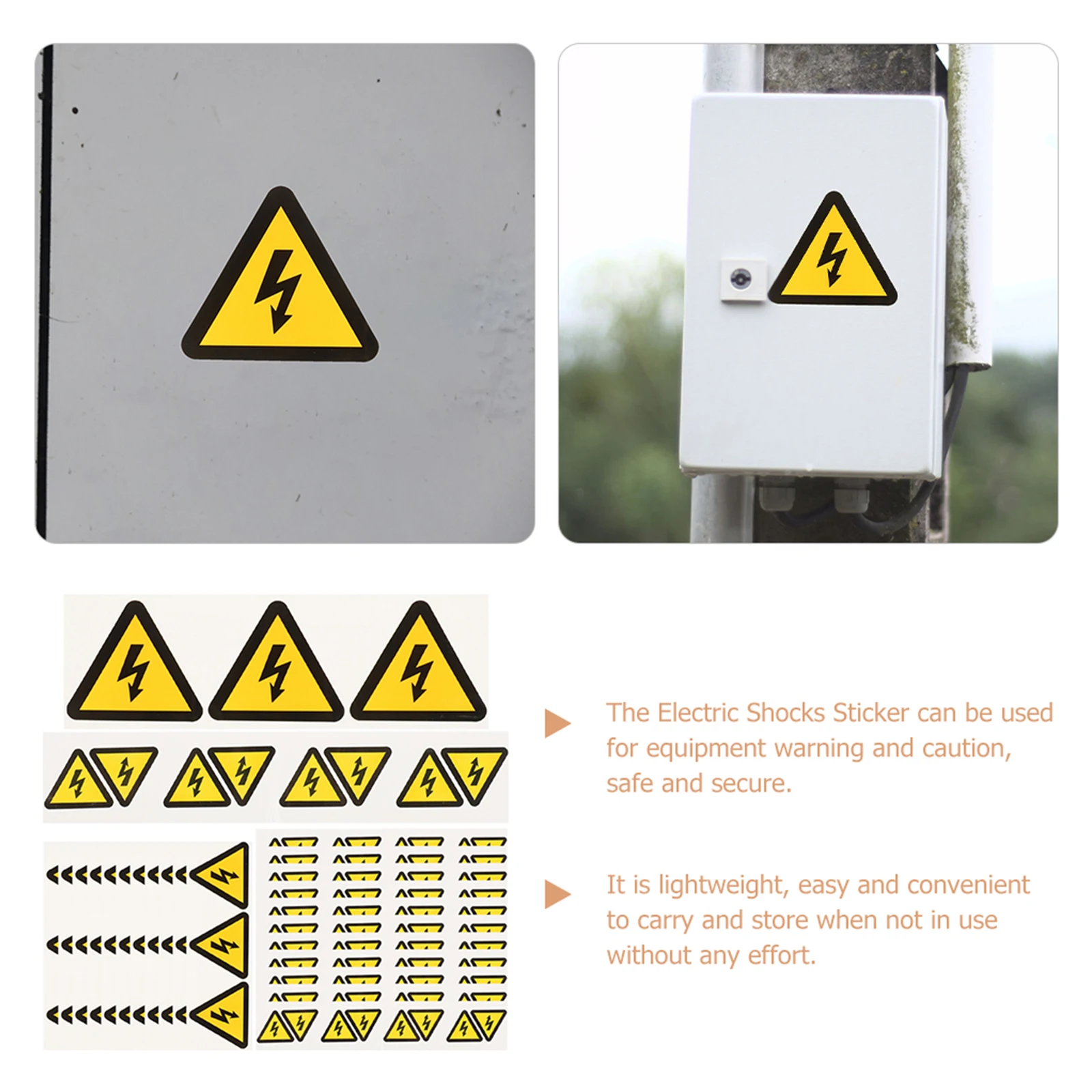 24Pcs Electric Panel Labels Stickers Waterproof Warning Decals for High Voltage Safety Caution Hazard Signs Usage