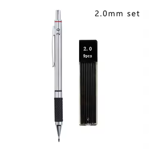 Metal Mechanical Pencil set with pencil grip Leads Art Drawing Student Office Supplies 0.5/0.7/0.9/2.0mm Automatic Pencil - Image 11