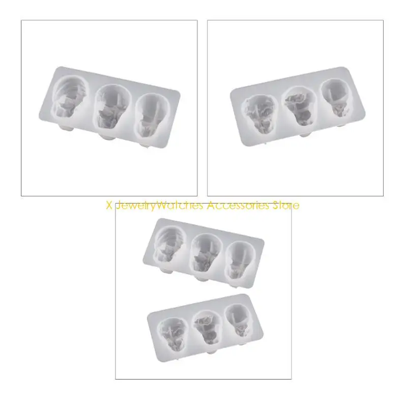 31kd pingente moldes chaveiro molde argila halloween crânio forma jóias fazendo ferramenta