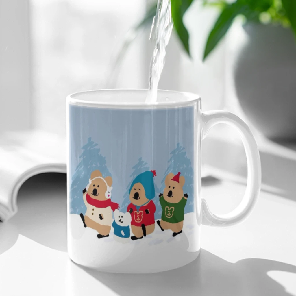 Cartoon koala d-dinotaeng 11OZ Coffee Mug Beer Mugs Tea Milk Cup For coffee Lovers Surprised Gift