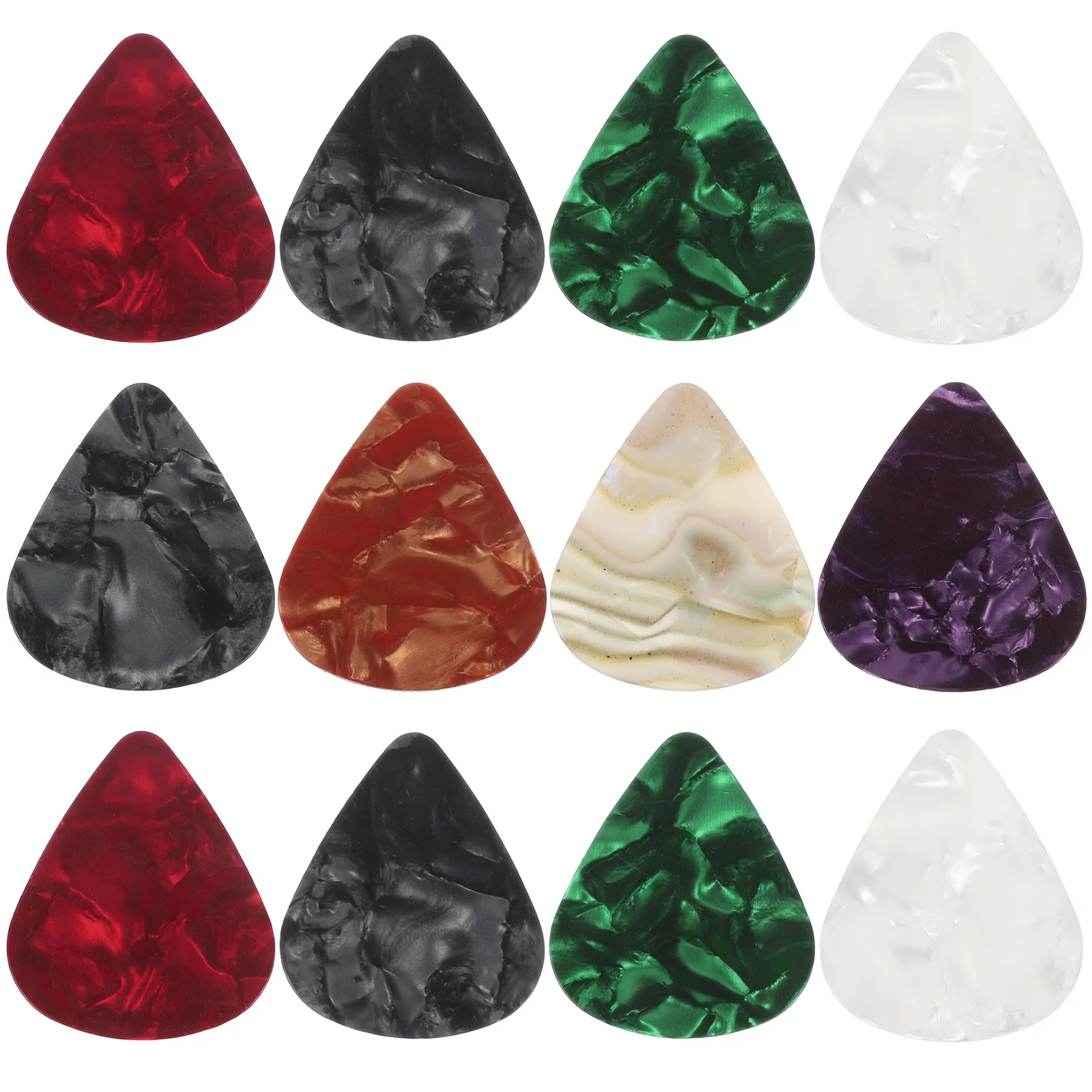 

30pcs Guitar Picks Variety Pack Thick For Electric Bass Acoustic Speed Accuracy Tone Enhancement Triangle Design Ukulele