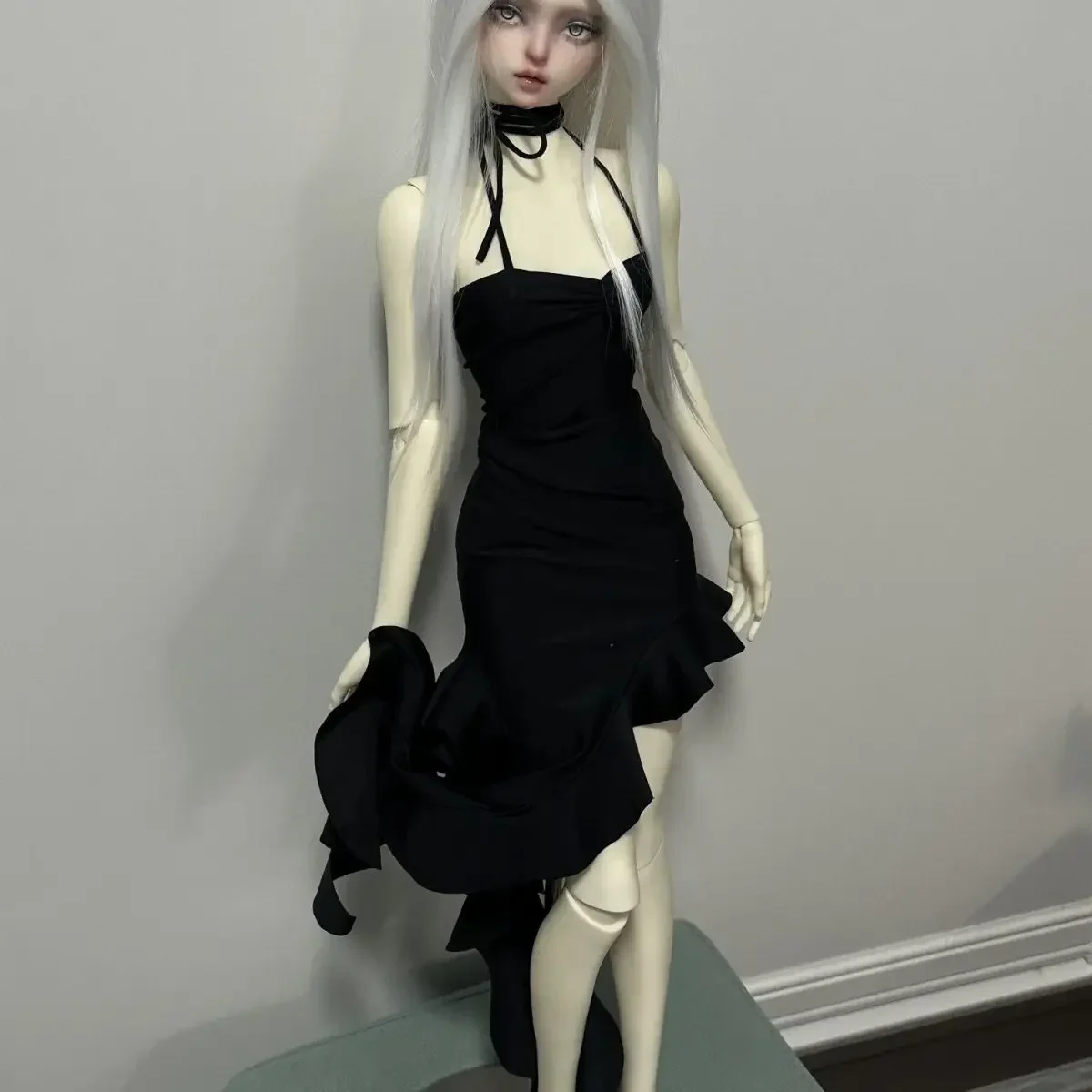 

(Customized) 1/4 1/3 Doll's Clothes Ruffle Edge Camisole Dress for 45/60cm Bjd Doll Girl Toy Play House Doll Accessories,no Doll