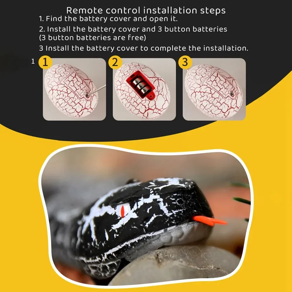 리모컨 뱀 스마트 감지 상호작용 장난감, USB 충전 방울뱀, 애완동물 티저 놀이, RC 동물 장난감