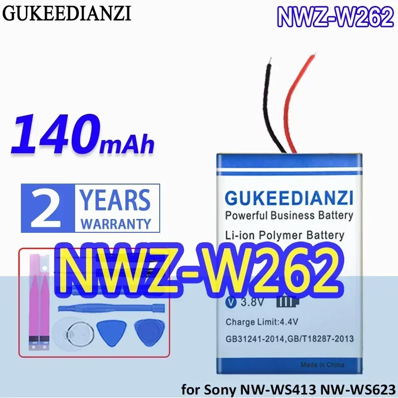 GUKEEDIANZI Battery 401225 140mAh for Sony NW-WS413 NW-WS623 NW-WS625 NWZ-W273S NWZ-W274S NWZ-W252 NWZ-W262 NWZ-W202