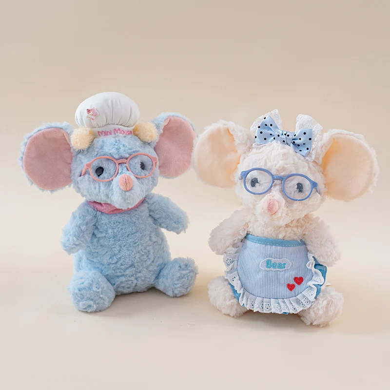 Kawaii Chef Mouse Plush Toy Cartoon Soft Animal Fancy Rat Stuffie for Kids Birthday Gift Lovely Room Decor