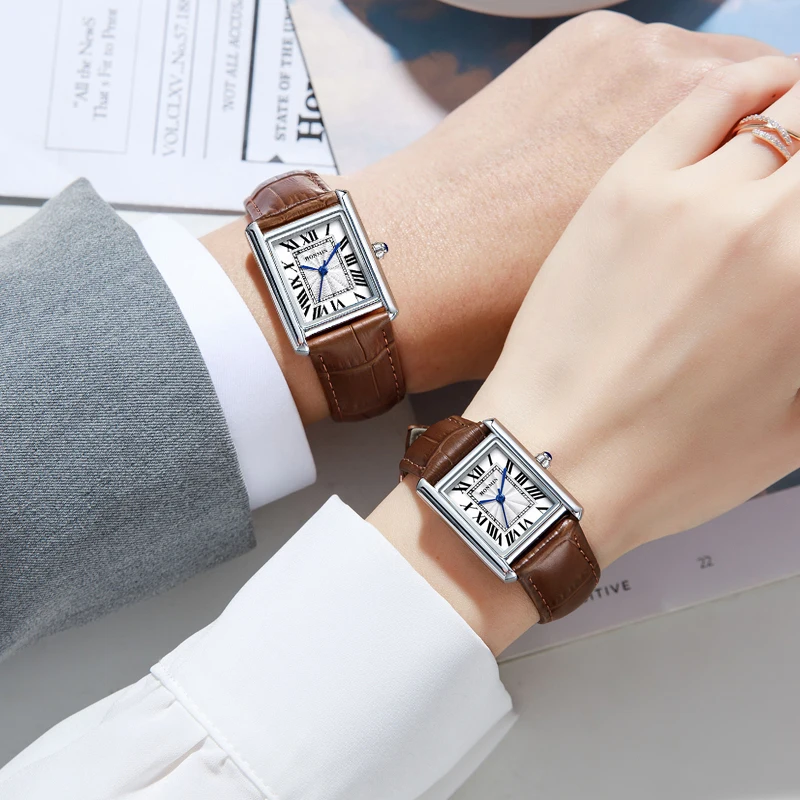 2026 Couple's Watches for Men Women Fashion Casual Leather Strap Waterproof Quartz Wristwatches Lovers Watch Gift Drop Shipping