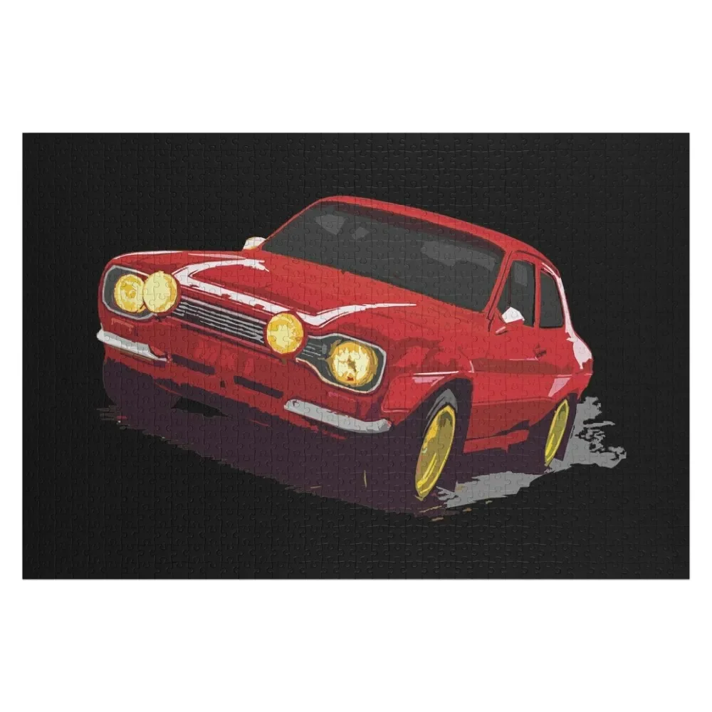 

MK1 Escort RS Rally Graphic - red Jigsaw Puzzle Photo Iq Custom Wooden Name Puzzle
